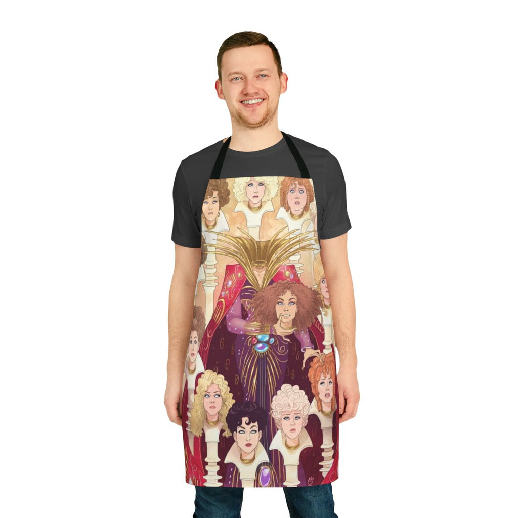 Retro-inspired 80s cosplay apron featuring princess mombi and oz characters