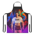 Retro 80s style apron with vibrant colors and patterns