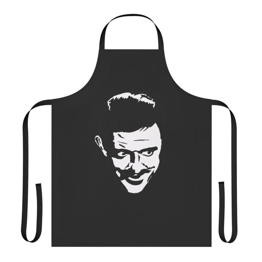 Retro-inspired apron featuring the character Gomez Addams from the Addams Family