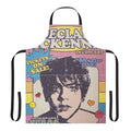 Retro-style apron featuring the design of an indie music album cover