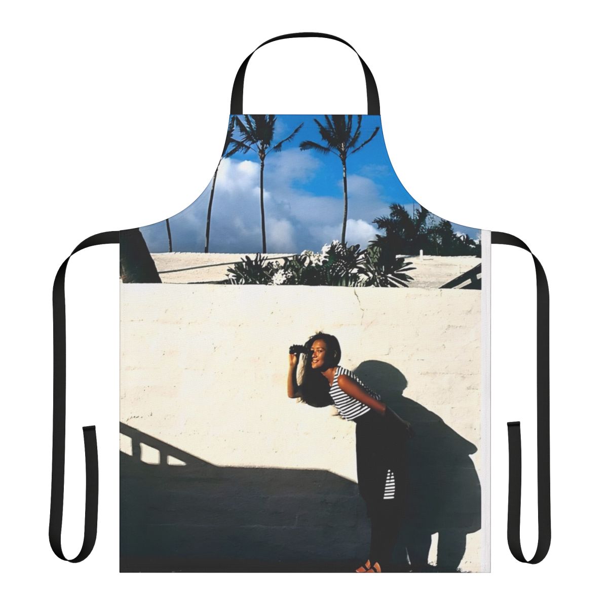 Retro inspired apron with a vintage design and 80s/90s inspired colors and patterns