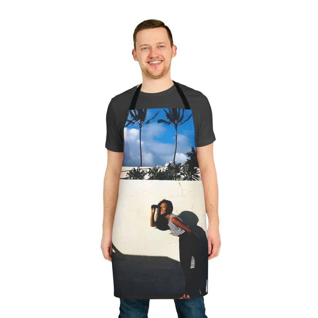 Retro inspired apron with a vintage design and 80s/90s inspired colors and patterns