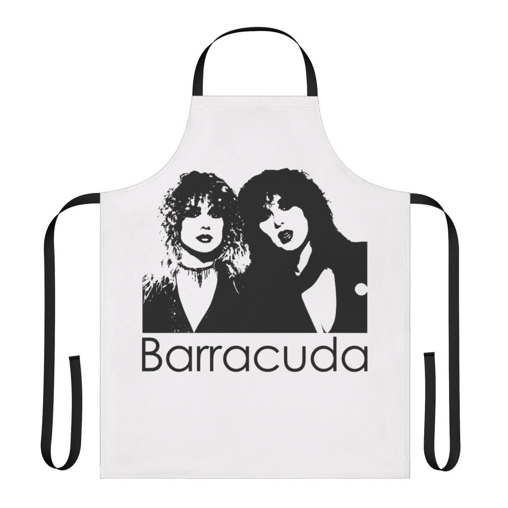 Retro-inspired barracuda graphic apron in vintage 1970s americana style