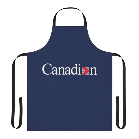 Vintage-inspired apron featuring a retro Canadian airlines logotype design