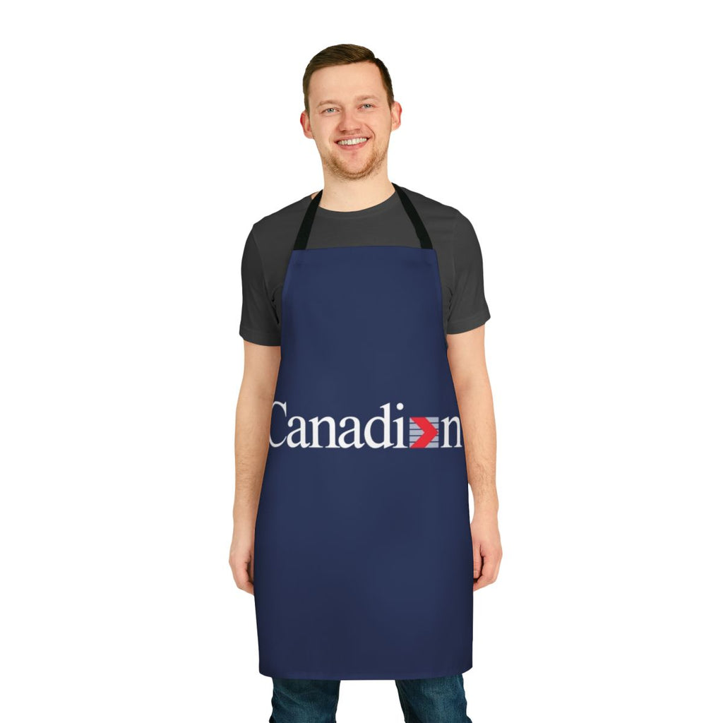 Vintage-inspired apron featuring a retro Canadian airlines logotype design