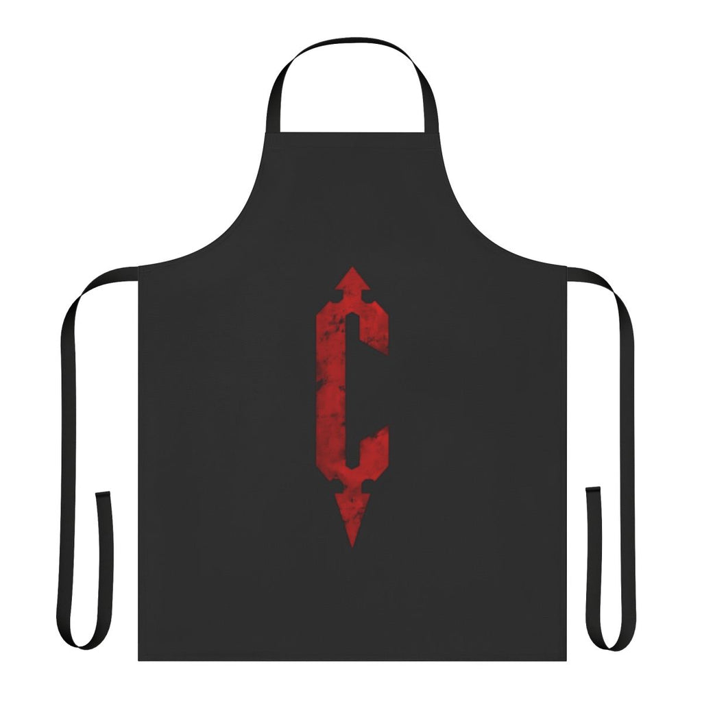 Castlevania-inspired apron featuring the Belmont clan symbol and characters