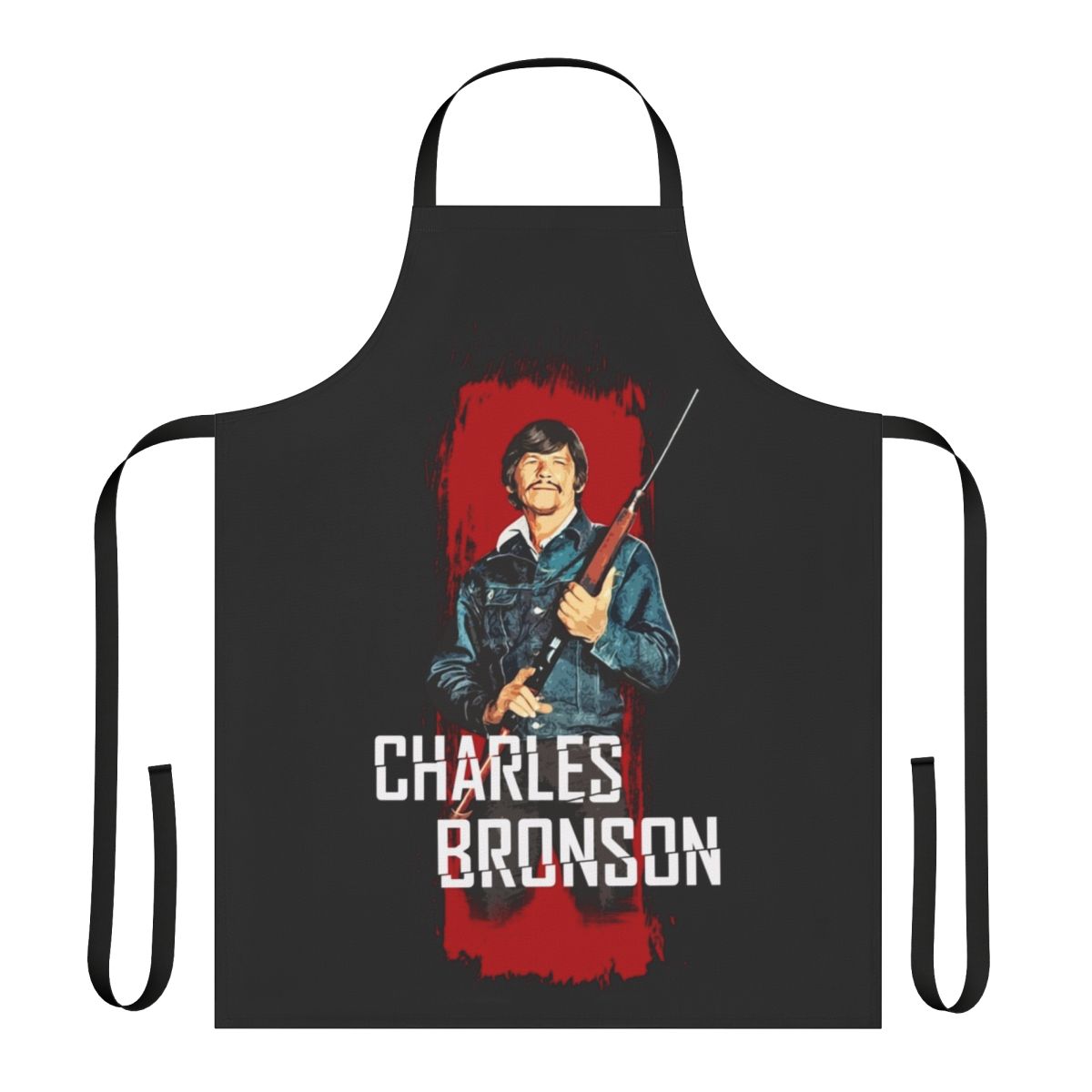 Retro inspired apron featuring Charles Bronson as Mr. Majestyk