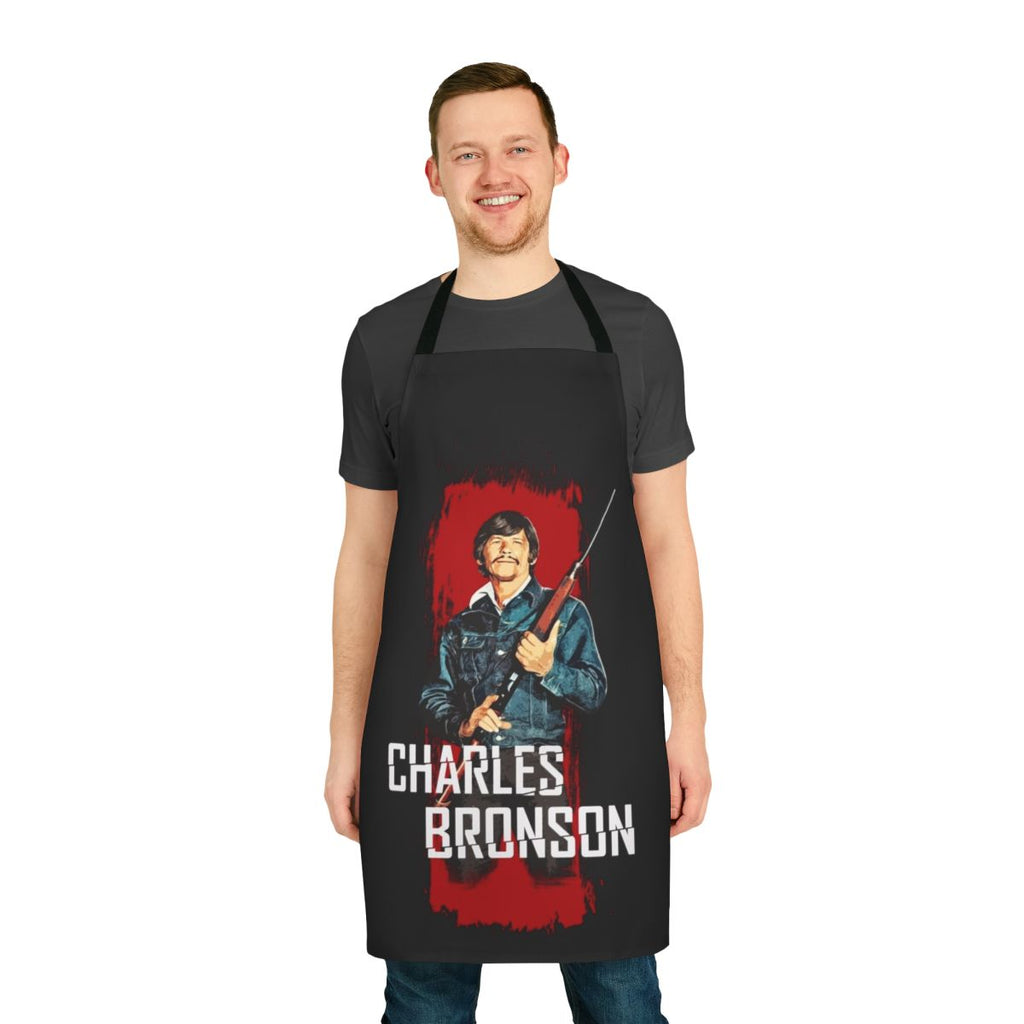 Retro inspired apron featuring Charles Bronson as Mr. Majestyk