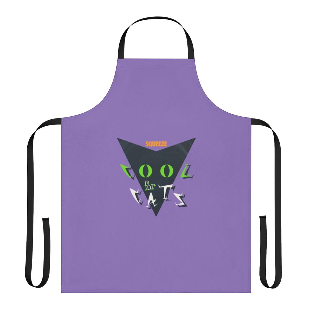 Geometric-patterned apron inspired by the iconic "Cool For Cats" album cover