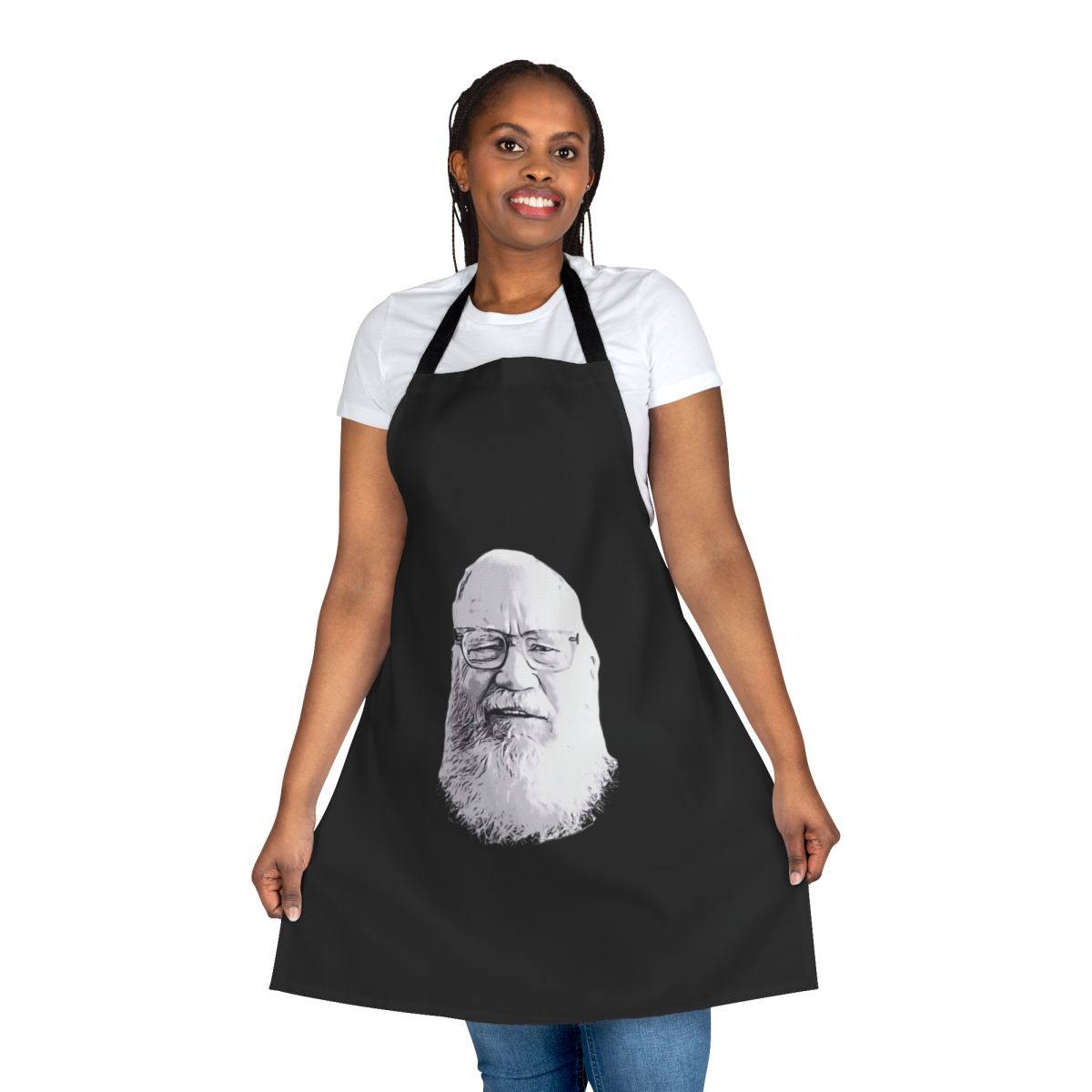 Stylish David Letterman-inspired apron for cooking and entertaining