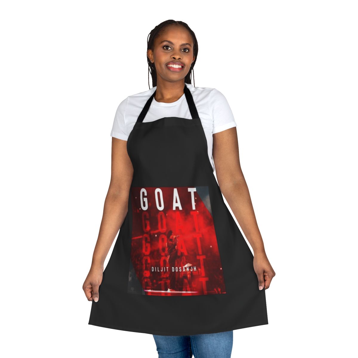 Diljit Dosanjh-inspired retro-style apron with his image and name