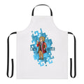 Retro-inspired Doctor Who themed apron featuring the Sixth Doctor, played by Colin Baker