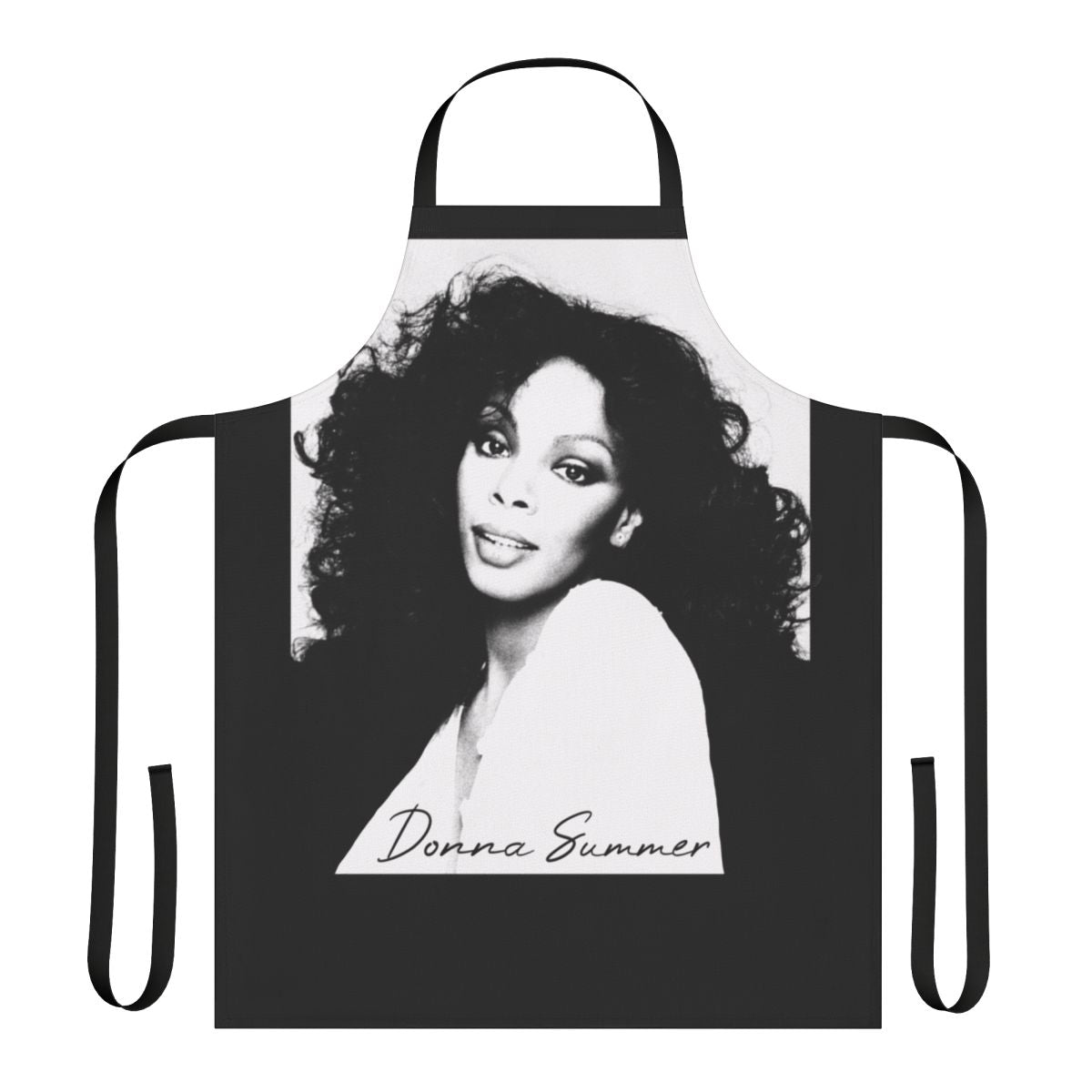 Vintage-style apron featuring Donna Summer, the iconic disco music artist