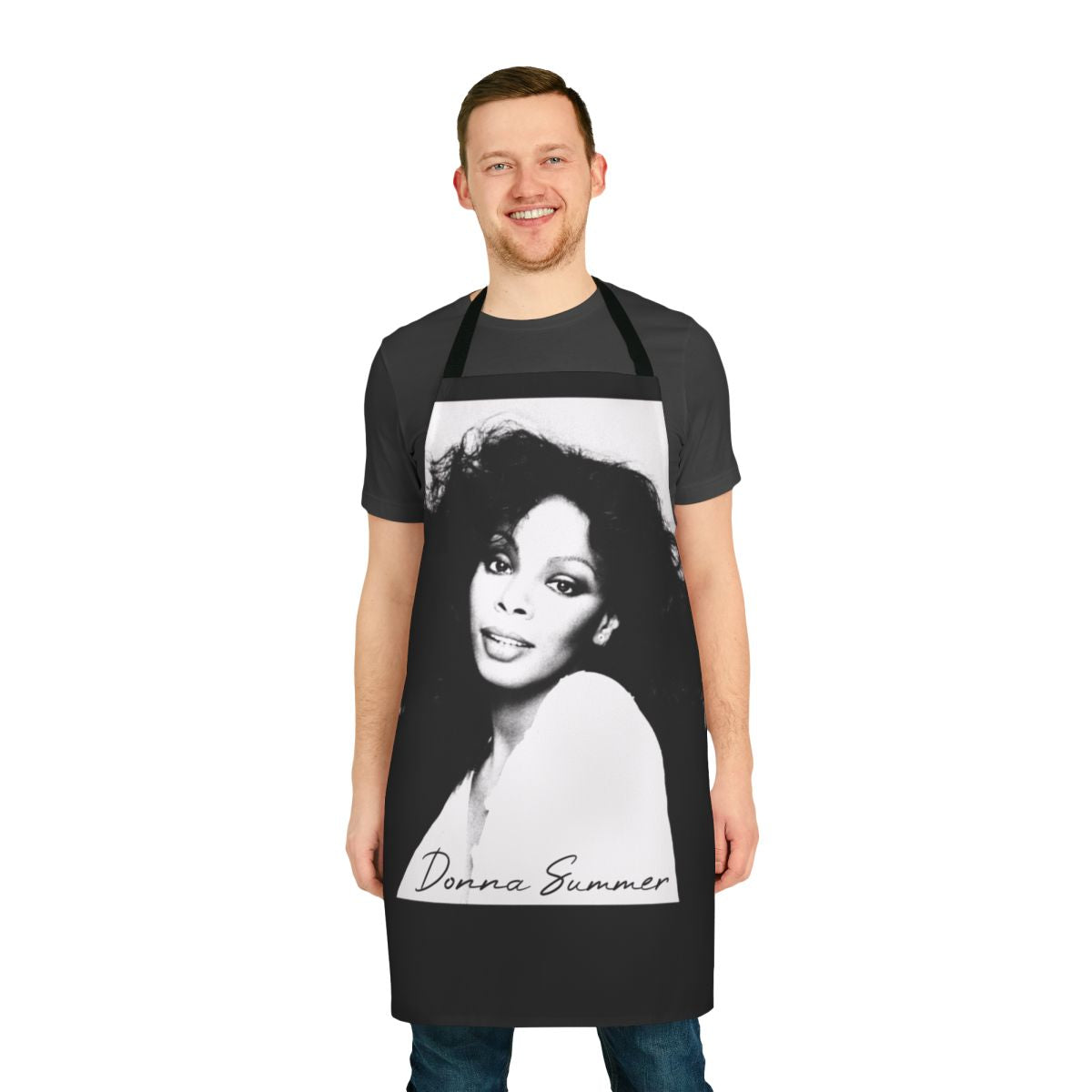 Vintage-style apron featuring Donna Summer, the iconic disco music artist