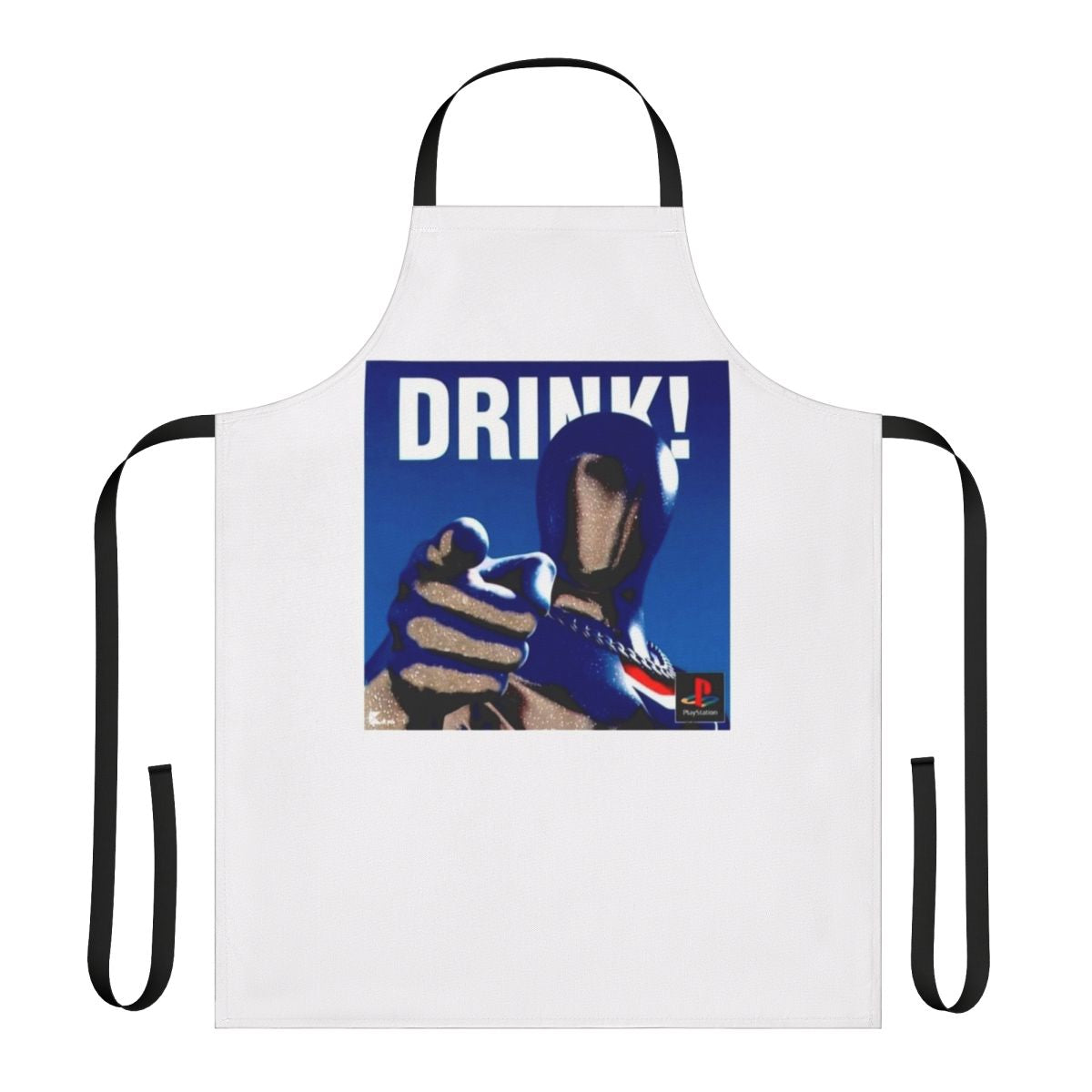 Retro-inspired drink apron with vaporwave, synthwave, and 90s aesthetic design