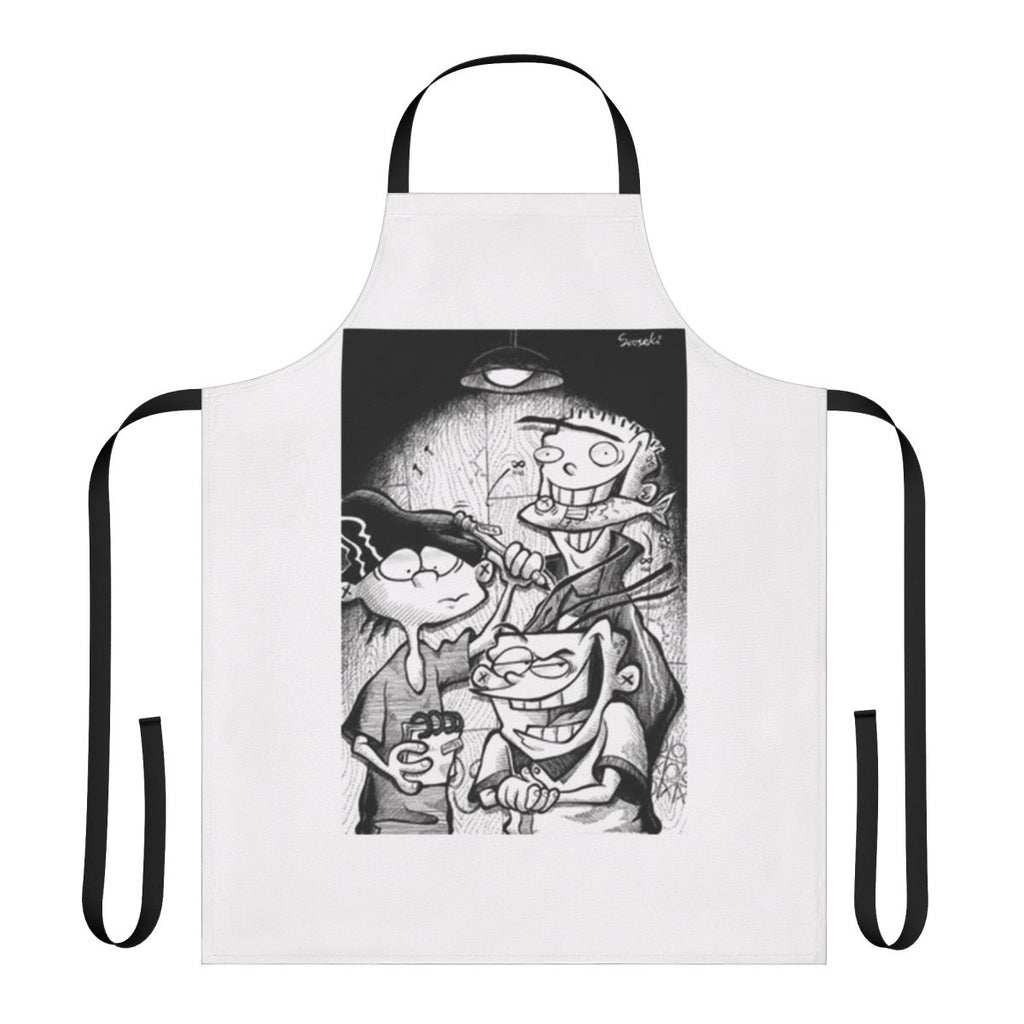 Retro-inspired apron featuring characters from the classic Cartoon Network series Ed, Edd n Eddy