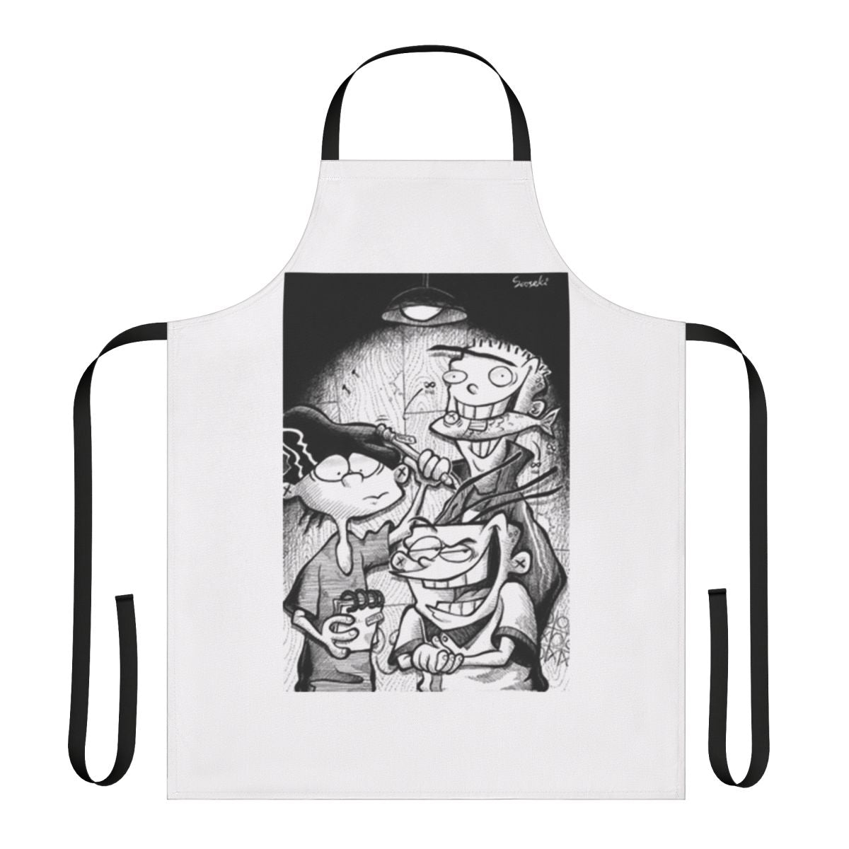 Retro-inspired apron featuring characters from the classic Cartoon Network series Ed, Edd n Eddy