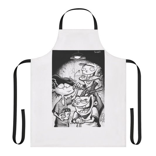 Retro-inspired apron featuring characters from the classic Cartoon Network series Ed, Edd n Eddy