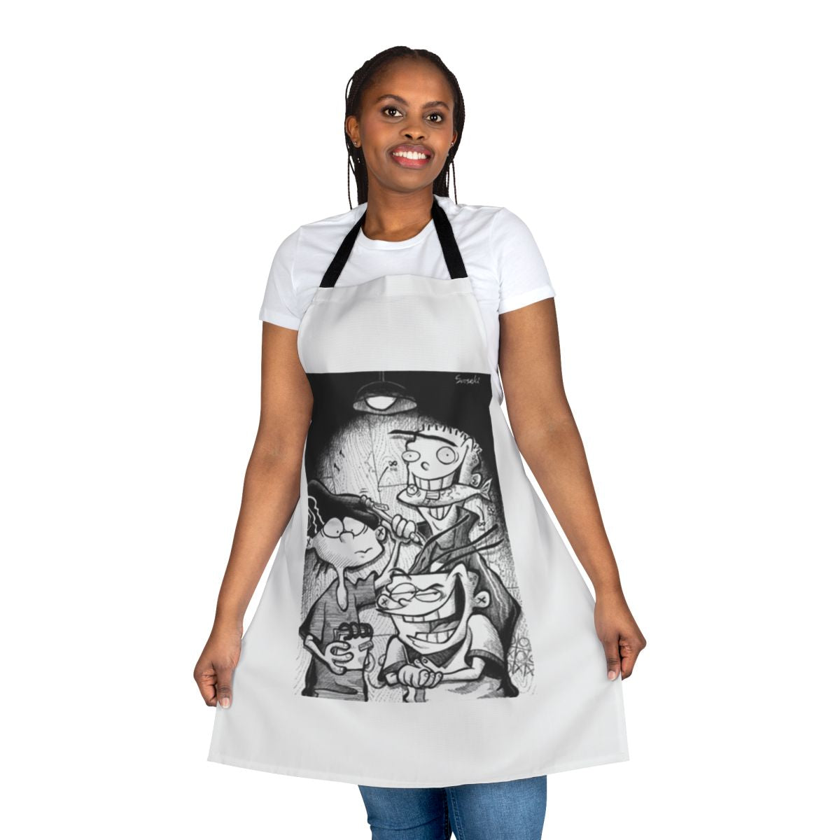 Retro-inspired apron featuring characters from the classic Cartoon Network series Ed, Edd n Eddy