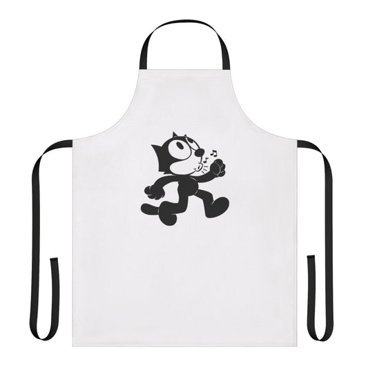 Vintage-style apron featuring the iconic cartoon character Felix the Cat