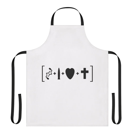 Retro-style apron featuring the iconic Frankie Goes to Hollywood equation logo