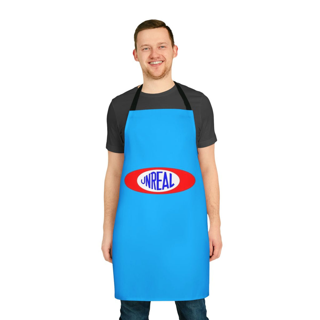 Vibrant, retro-styled 'Game On' apron featuring a playful, surreal design inspired by 1970s pop art and gaming culture.