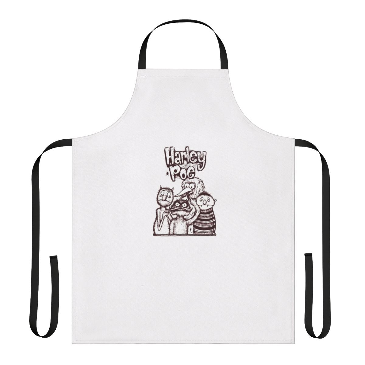 Harley Poe Inspired Apron with Classic Retro Logo Design