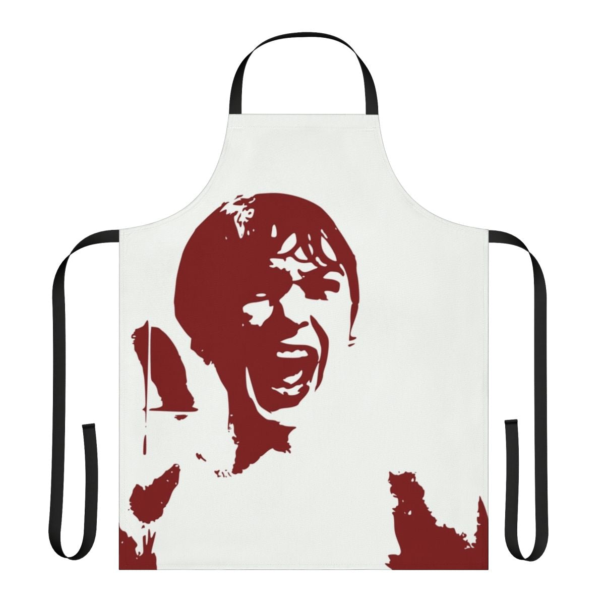 A stylish and unique retro-inspired apron featuring a Hitchcock-inspired design.
