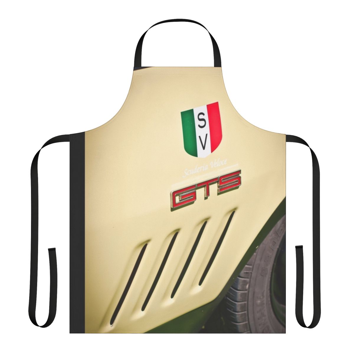 Stylish kitchen apron featuring the classic design of a Holden Monaro GTS muscle car