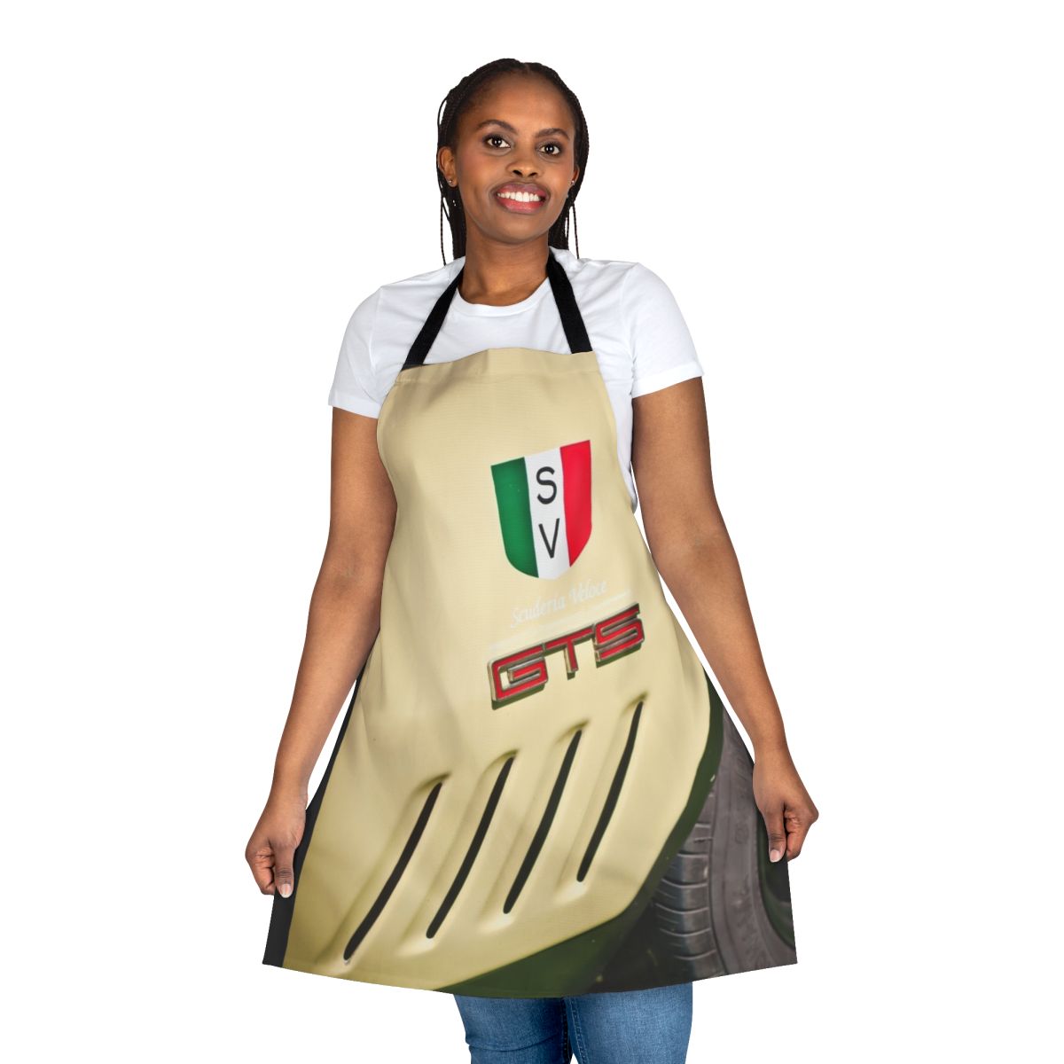 Stylish kitchen apron featuring the classic design of a Holden Monaro GTS muscle car