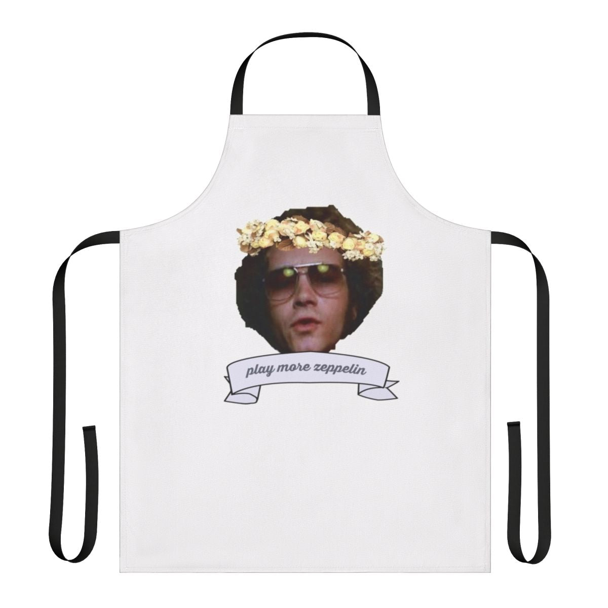 Stylish Hyde-inspired apron with psychedelic Led Zeppelin artwork