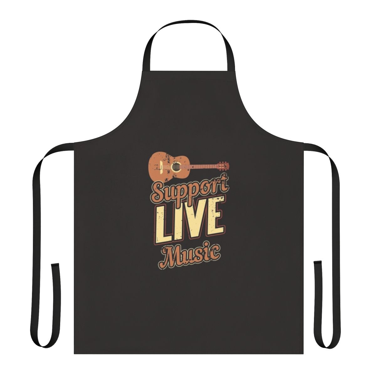Retro-styled apron with music-themed design for music lovers and indie band members