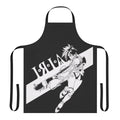 Vintage-style Iria-themed apron with mecha and sci-fi elements