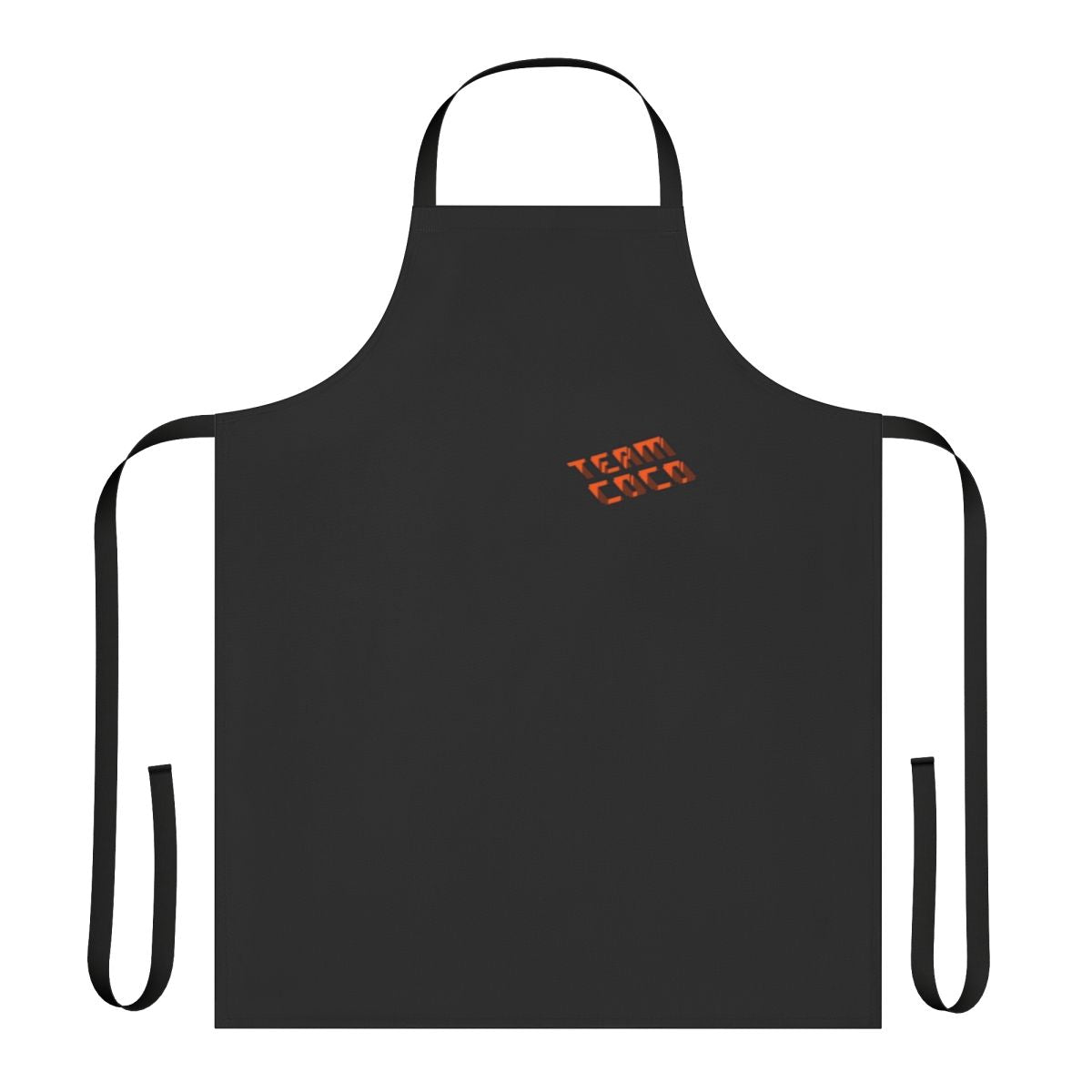 Isometric 8-bit style apron featuring a team coco logo design