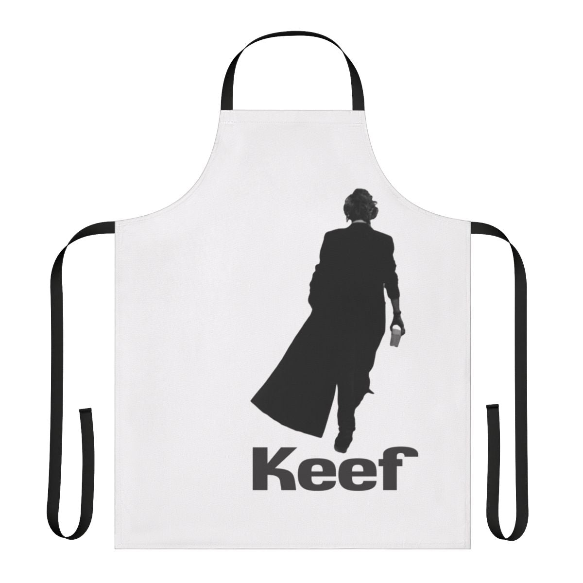 Retro-inspired apron featuring iconic image of Keith Richards, legendary guitarist of the Rolling Stones