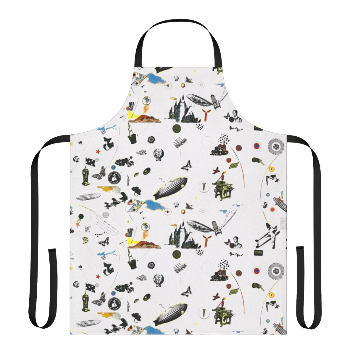 Vintage-style Led Zeppelin tribute apron with iconic band imagery