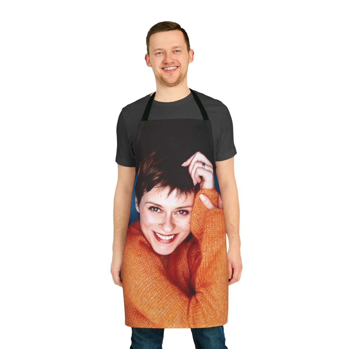 Stylish apron featuring the image of renowned singer Lisa Stansfield