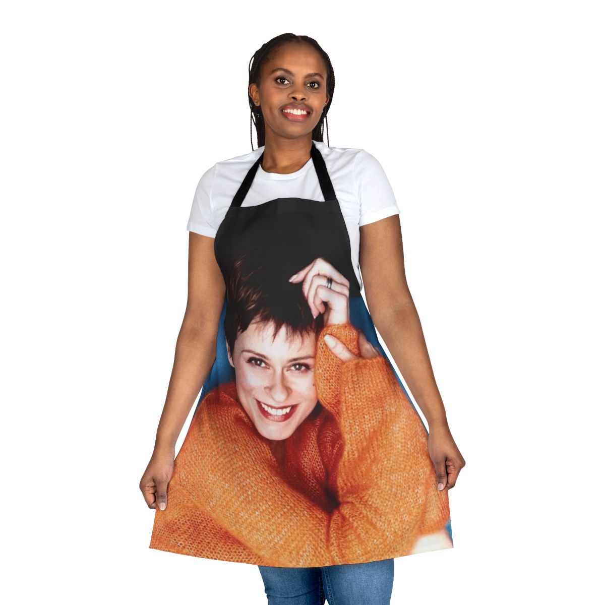 Stylish apron featuring the image of renowned singer Lisa Stansfield