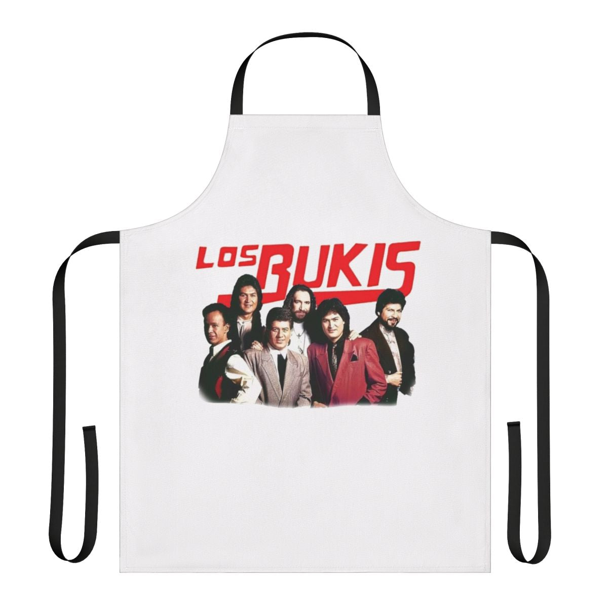 Retro-inspired apron featuring the iconic Mexican pop group Los Bukis