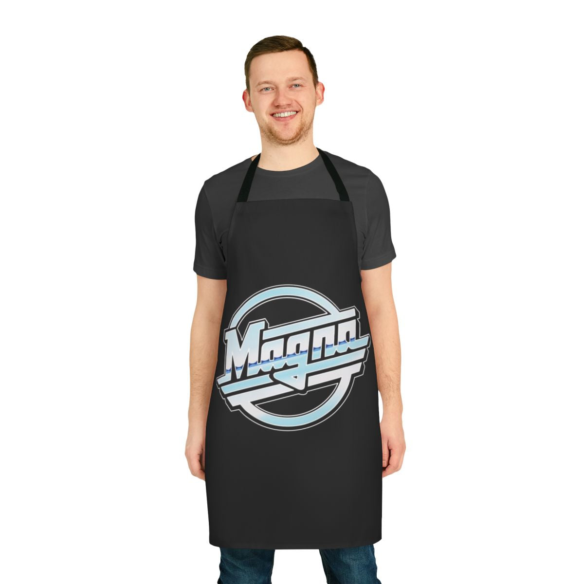 Vintage-styled Magna apron with a smoking design
