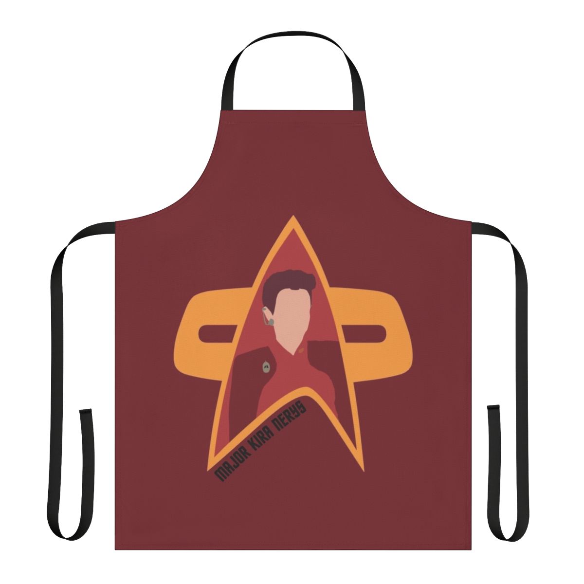 Retro-inspired apron featuring Major Kira Nerys from Star Trek: Deep Space Nine