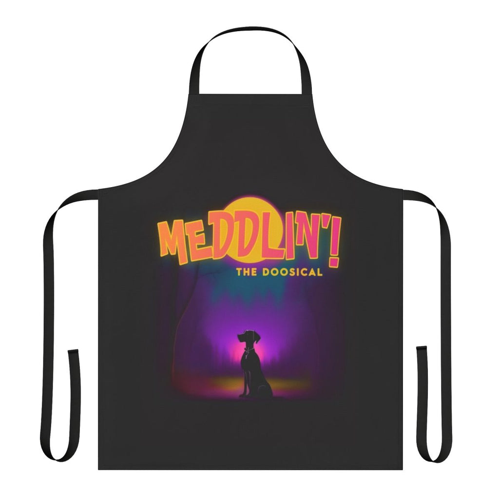 A stylish and durable meddlin' apron with a vintage-inspired design, perfect for cooking and baking enthusiasts.
