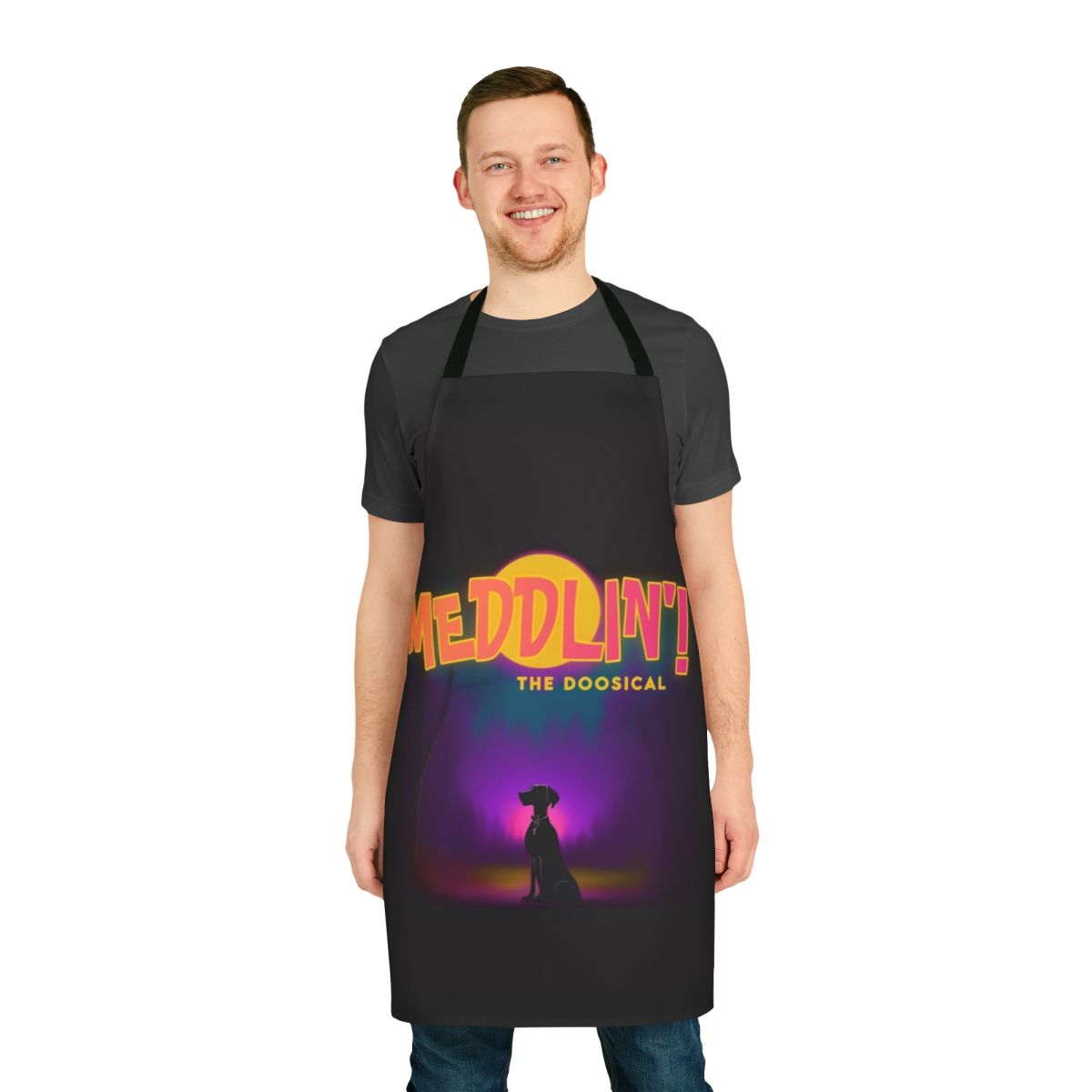 A stylish and durable meddlin' apron with a vintage-inspired design, perfect for cooking and baking enthusiasts.