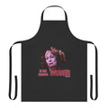 Retro-inspired black and white "Mommie Dearest" themed mother's day apron with pop art design