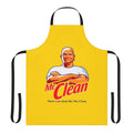 Retro-style apron with Mr Clean-inspired graphics