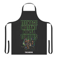 Retro-inspired green apron featuring the iconic Ninja Turtles characters from the 1990s movie