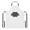 Stylish "Pleased to Meet You" kitchen apron with vintage-inspired typography and design