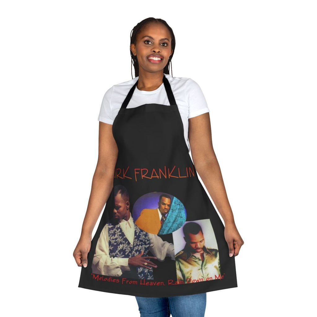 Apron featuring the name "Kirk Franklin" in a stylized, 90s-inspired design