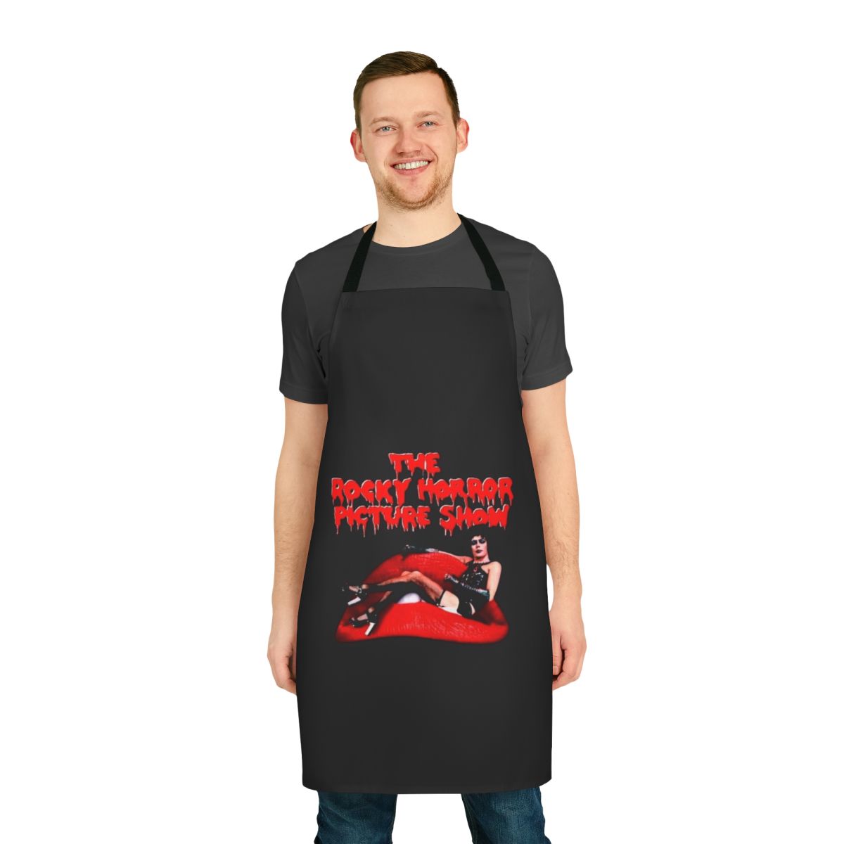 Retro style apron featuring The Rocky Horror Picture Show themed design