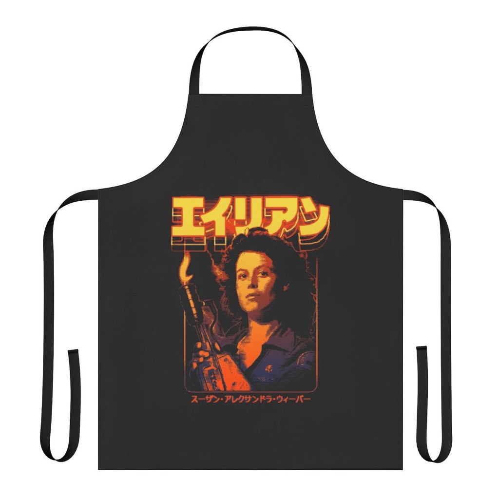 Retro-inspired apron featuring the iconic Ellen Ripley character from the Alien sci-fi movie franchise